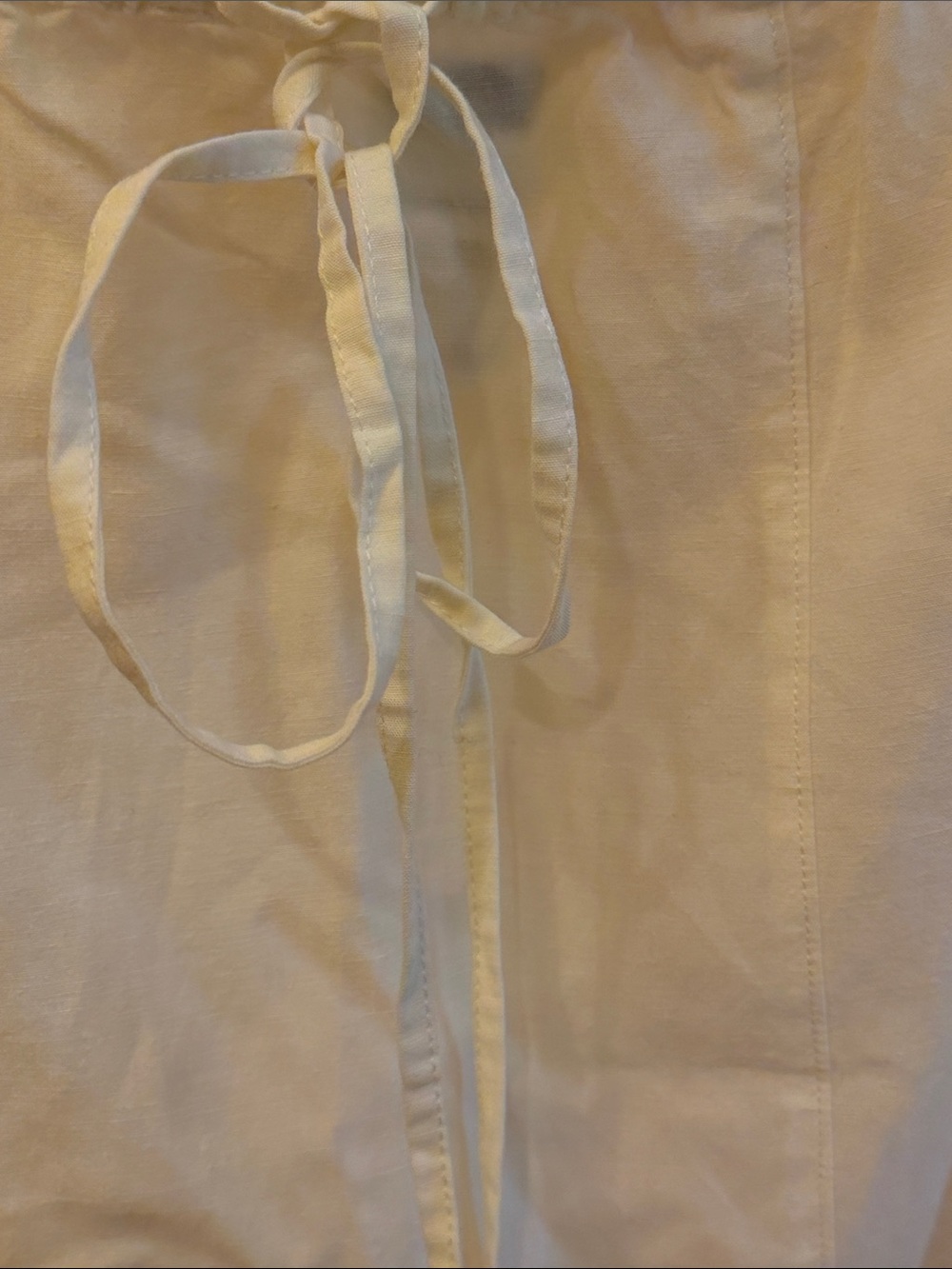 The North Face Women's White Ruffled-Hem Lace Detail Midi Skirt Linen Blend M - Picture 5 of 13
